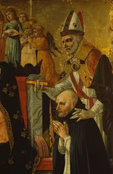 Il matrimonio di Santa Caterina da Siena, dettaglio di Sant